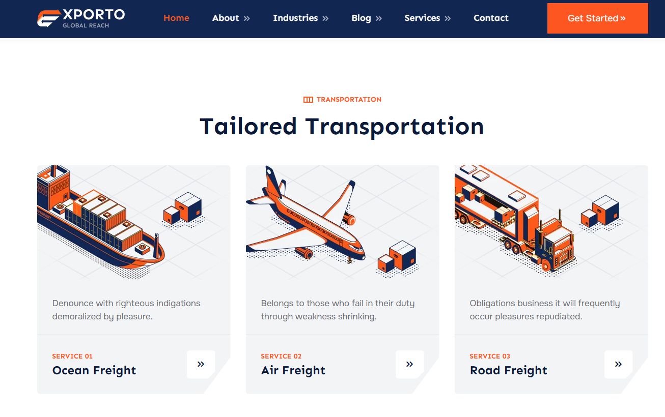 Cargo Logistics Company – Corporate Website & Services Platform